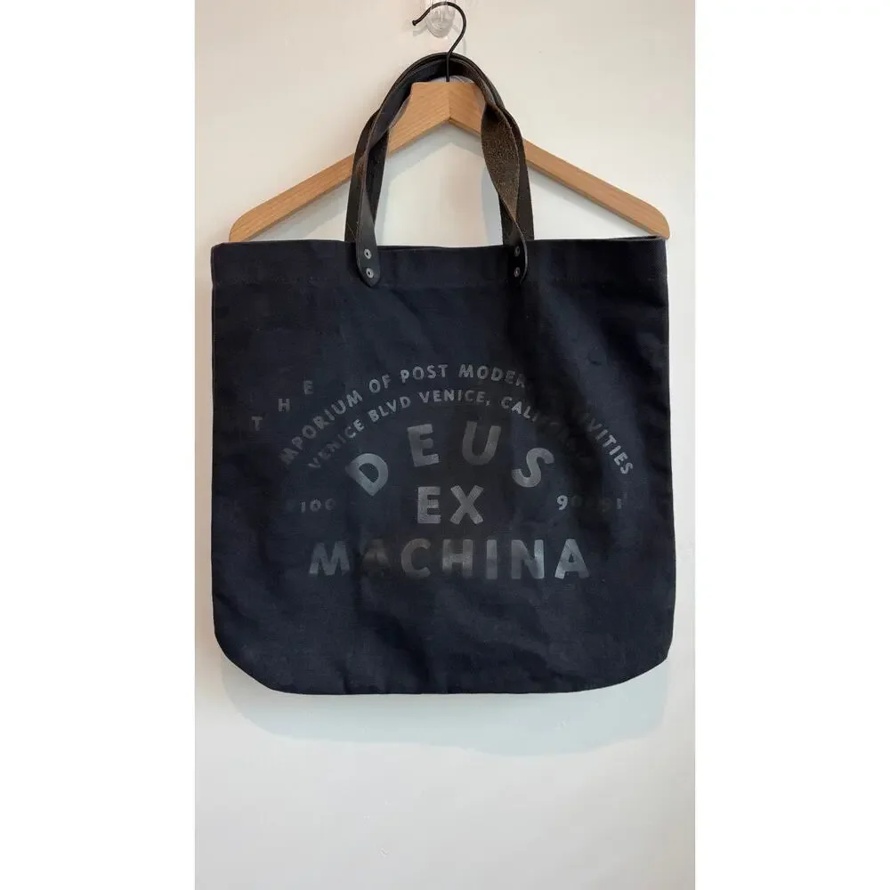 Deus Ex Machina Helmet Tote Bag Black Canvas Venice California Rare 2013